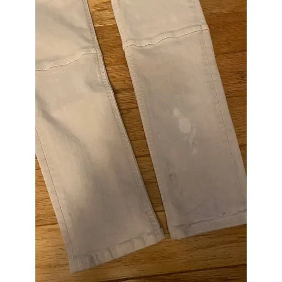All Saints, women's cream colored biker fit cotton blend skinny jeans size W29 - Picture 2 of 11